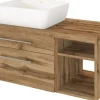 Meuble sous vasque 90 avec vasque à poser à gauche DAVOS-Held