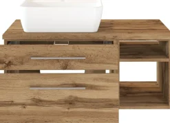 Meuble sous vasque 90 avec vasque à poser à gauche DAVOS-Held