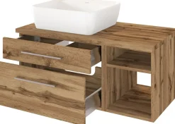 Meuble sous vasque 90 avec vasque à poser à gauche DAVOS-Held