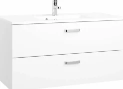 Meuble sous vasque 100 avec vasque en fonte minérale BOLOGNA