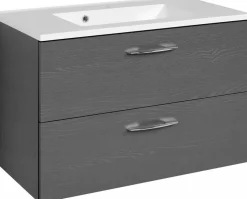 Meuble sous vasque 80 avec vasque en fonte minérale PORTOFINO