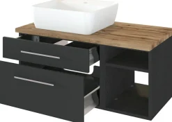 Meuble sous vasque 90 avec vasque à poser à gauche DAVOS-Held