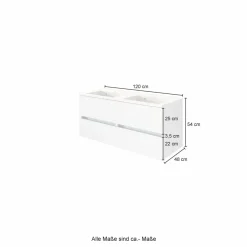 Meuble sous vasque avec double vasque LUCCA