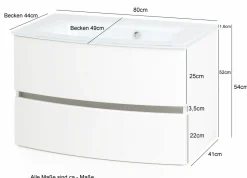 Meuble sous vasque avec vasque KOPENHAGEN-Held Discount