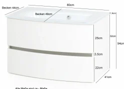 Meuble sous vasque avec vasque KOPENHAGEN