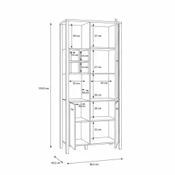 Meuble vitrine HIGH ROCK