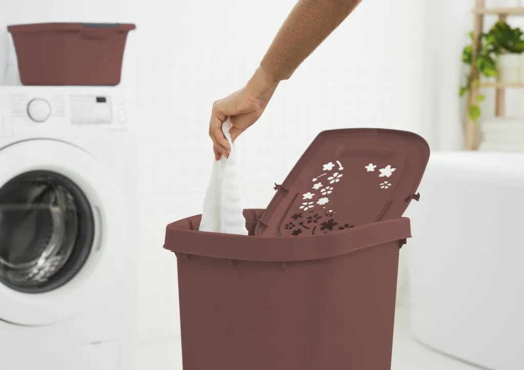 Panier à linge 55 litres FLOWERS-Rotho Outlet