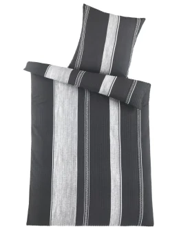 Parure de lit en microfibre effet seersucker haut de gamme BERNHARD
