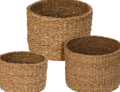 Petit panier rond en jonc de mer EH