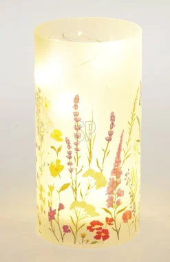 Photophore LED motif fleuri DEKO