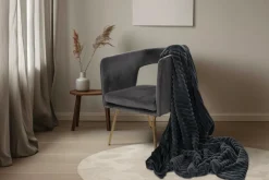 Plaid aspect velours côtelé PLUSH BLANKET-Lalee New