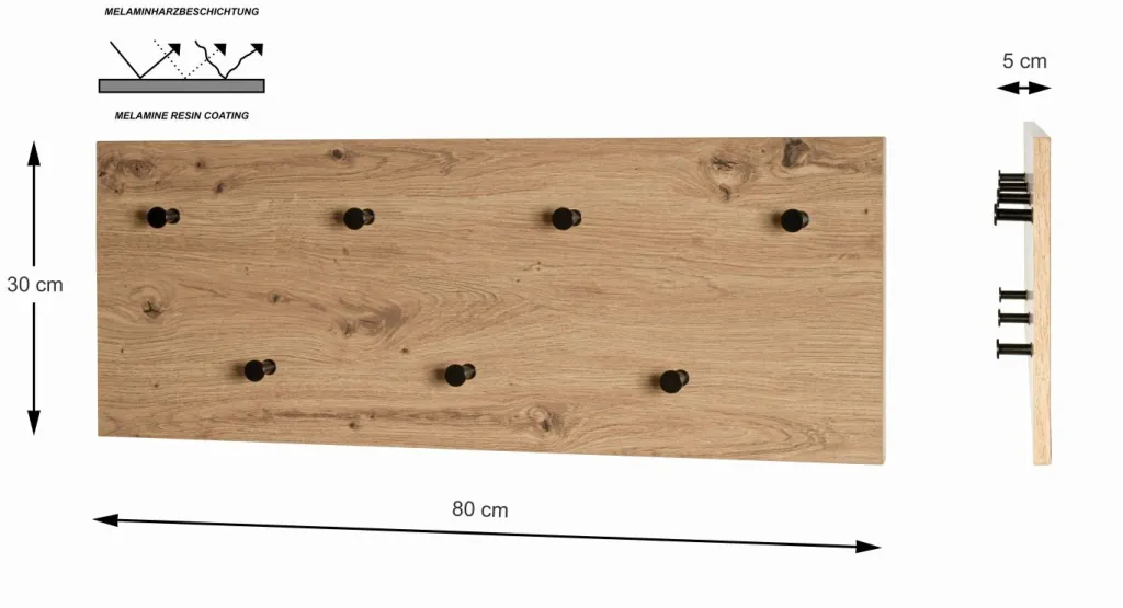 Portemanteau mural PARMA 3-Haku Sale