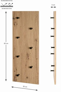 Portemanteau mural PARMA 3-Haku Sale