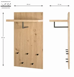 Portemanteau mural PARMA 11-Haku Best