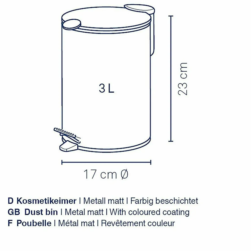 Poubelle de salle de bains MATS-Kela Discount