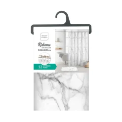 Rideau de douche avec anneaux MARBRE-U10 Online