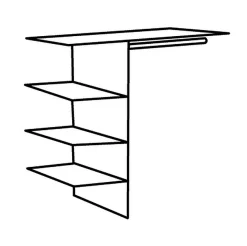 Répartition intérieure armoire lingère/penderie 756-Wimex Sale