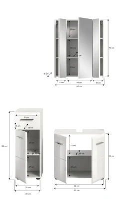 Salle de bains combinée 3 éléments BONGA-Xonox Hot