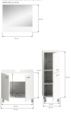 Salle de bains combinée 3 éléments SEBETA