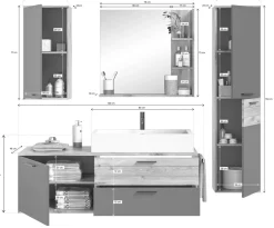 Salle de bains combinée 4 éléments AGARO