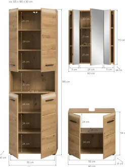 Salle de bains combinée 3 éléments BONGA-Xonox Best