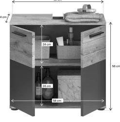 Salle de bains combinée 3 éléments AGARO-Xonox Sale