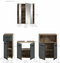 Salle de bains combinée 4 éléments BONGA-Xonox Hot