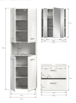 Salle de bains combinée 3 éléments BONGA-Xonox Outlet