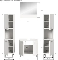 Salle de bains combinée 4 éléments SEBETA-Xonox Online