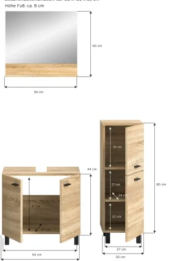 Salle de bains combinée 3 éléments SEBETA-Xonox Clearance