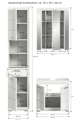 Salle de bains combinée SEWULA