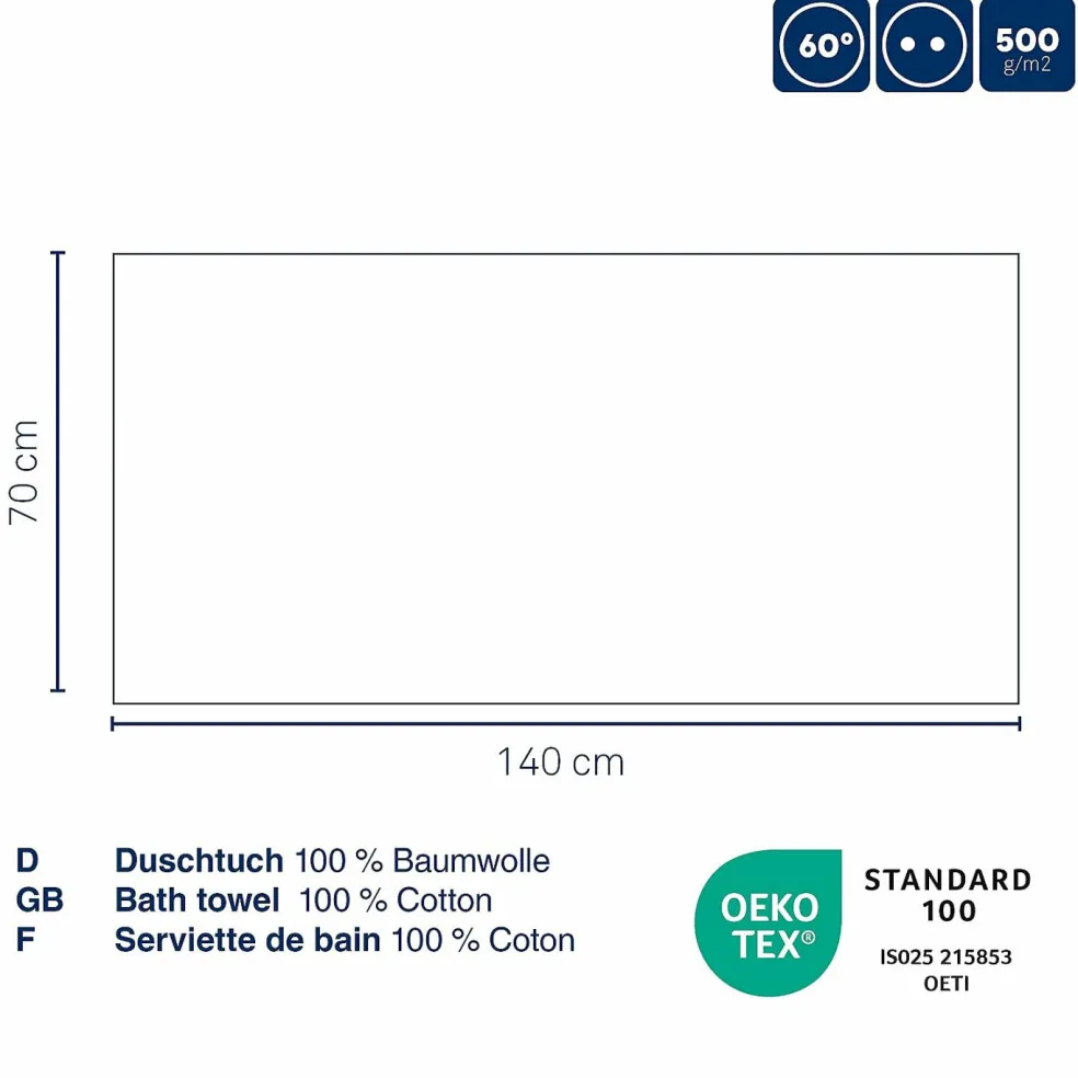 Serviette de bain offwhite LADESSA