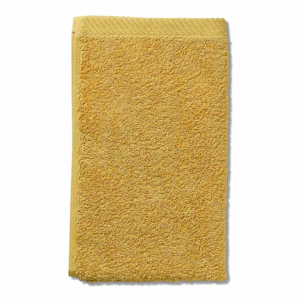 Serviette invité jaune curry LADESSA