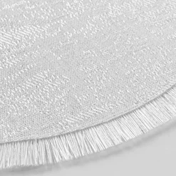 Set de table rond avec fils argentés JOALIE-U10