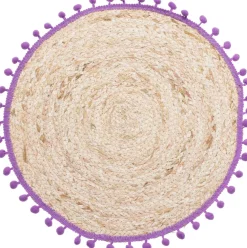 Set de table rond avec pompons EH