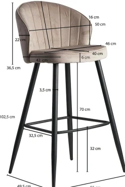 Tabouret de bar KANCHANABURI-Skyport Outlet