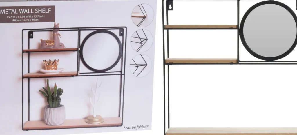 Étagère murale avec miroir-Koopman Outlet