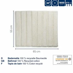 Tapis de bain bleu fumé MEGAN