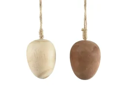 Œuf en bois de pin à suspendre EASTER