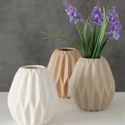 Vase aspect rainuré TAMPA