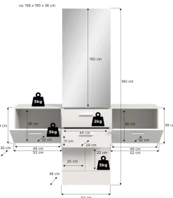 Vestiaire combiné 3 éléments VAGA-Xonox New