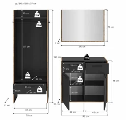 Vestiaire combiné 3 éléments BUENO-Xonox Online