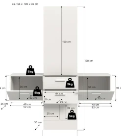 Vestiaire combiné 3 éléments VAGA