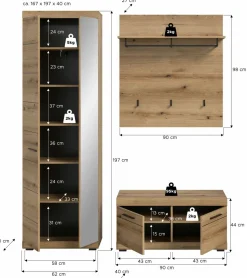 Vestiaire combiné 3 éléments SEWULA-Xonox Discount